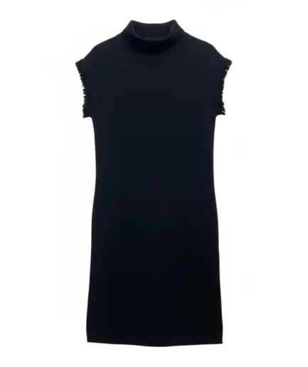 Navy Cashmere Knit Dress