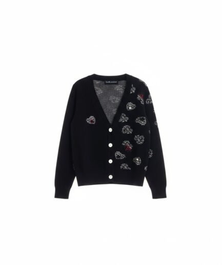 The Metallic-Filament V-Neck Cardigan