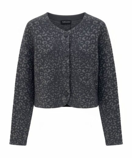 The Cashmere Coat with Abstract Dot Print