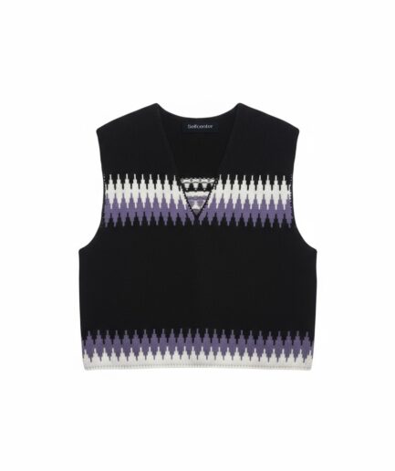 Color-Block Knit Vest In Cashmere