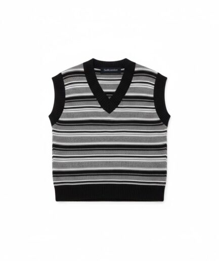 The Metallic-Filament Stripe Vest