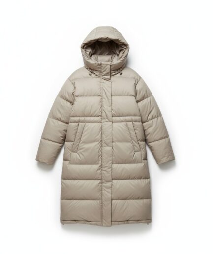 The Knee-Length Hooded Down Coat