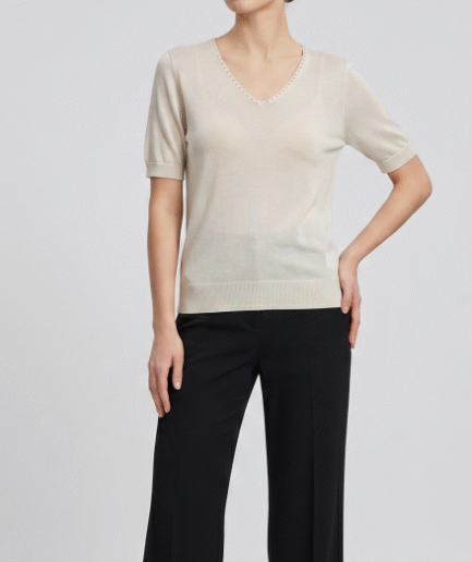 100% Mulberry Silk Knit Top