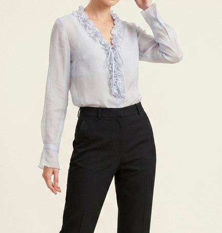 Pure Cupro Button-Front Top