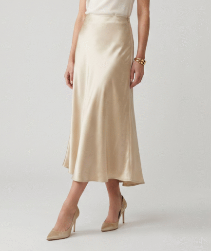 100% Acetate Midi Pencil Skirt