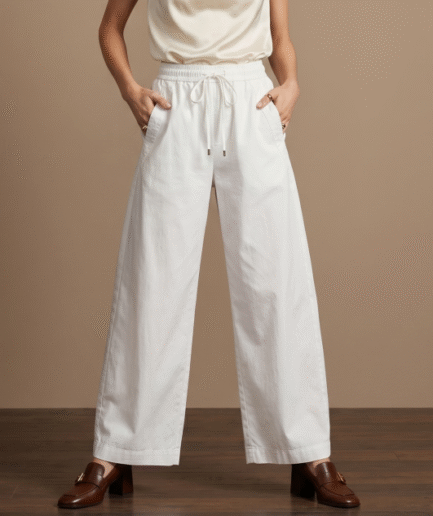 Ultra-Soft 3GT Yarn Wide-Leg Pants