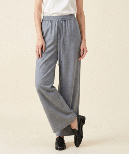 High-Waisted Straight Wide-Leg Pants